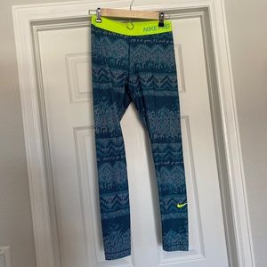 Neon Nike Pro Dri-Fit Leggings